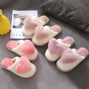 pink heart shape slippers