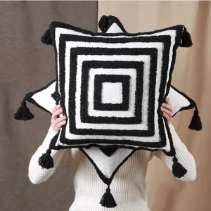 black and white pattern pillow case