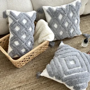 gray pattern pillow case